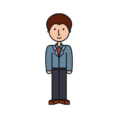 cartoon businessman icon