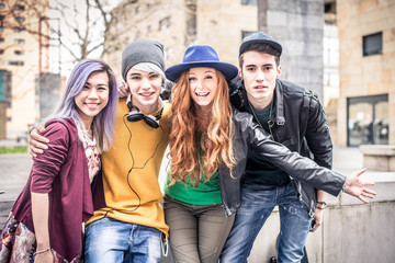 Young students outdoors