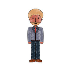 cartoon businessman icon