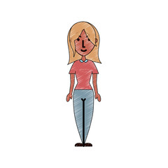 cartoon woman icon