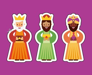 the three kings of orient vector illustration