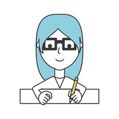 cartoon woman icon