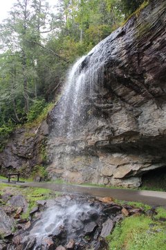 Bridal Veil Falls In Highlands Of North Carolina