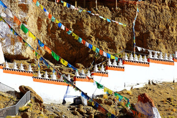 stupa in the ancient Tibetan monastery