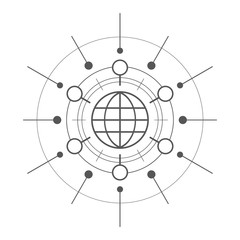 Abstract technological element. Technology template.