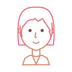 cartoon woman icon