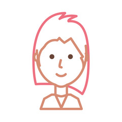cartoon woman icon