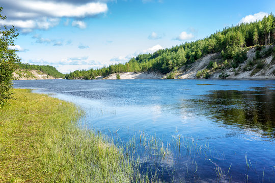 Lovely view of tht forest lake