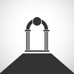 Abstract background - arch silhouette. Arch icon.