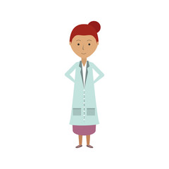 cartoon woman standing icon