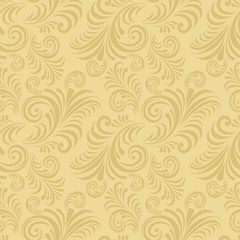 Volumetric seamless floral pattern background.