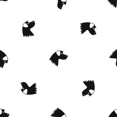 Dog pattern seamless black