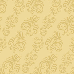 Volumetric seamless floral pattern background.