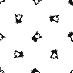 Pug dog pattern seamless black