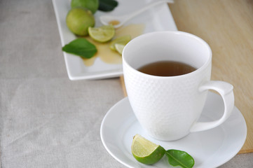 A Cup of Tea with Fresh Lime