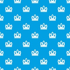 Queen crown pattern seamless blue