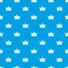 Fototapeta na wymiar Prince crown pattern seamless blue