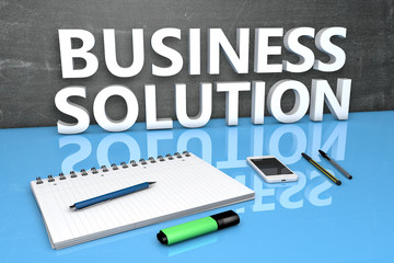 Business Solution text concept
