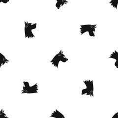 Dog pattern seamless black