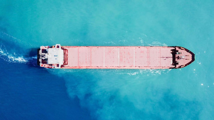 General cargo ship at sea - Aerial image © STOCKSTUDIO