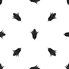 Corncob pattern seamless black