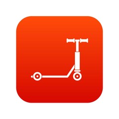 Scooter icon digital red