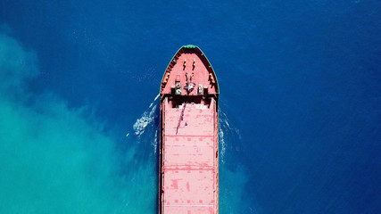 General cargo ship at sea - Aerial image © STOCKSTUDIO