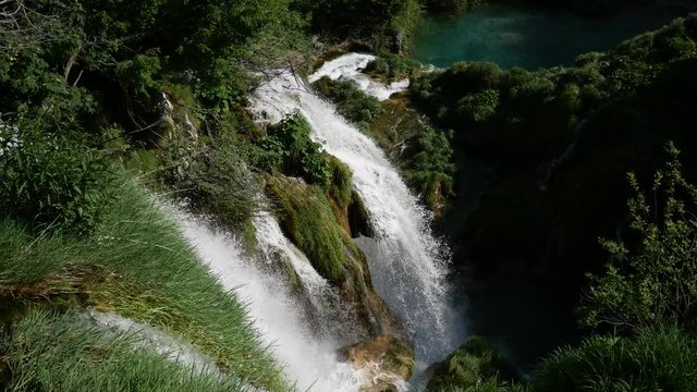 Plitvice Lakes waterfall 