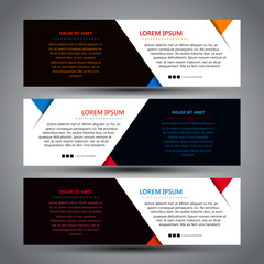 Simple Three Color Abstract Banner