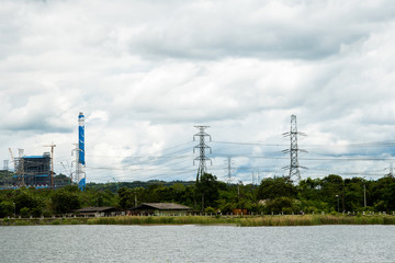 Fototapeta premium Mae Moh coal power plant in Lampang, Thailand.
