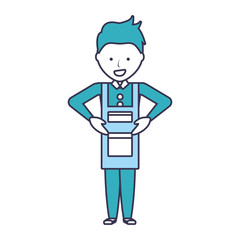 cartoon man standing icon