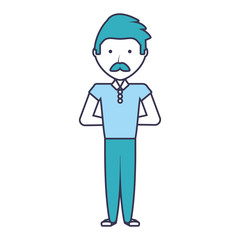 cartoon man standing icon
