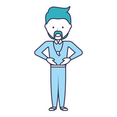 cartoon man standing icon