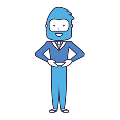 cartoon man standing icon