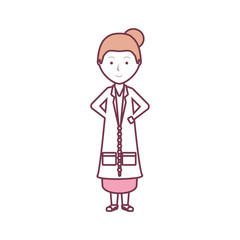 cartoon woman standing icon