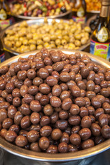Assortment of marinated olives
