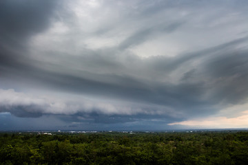 Obraz na płótnie Canvas thunder strom sky Rain clouds
