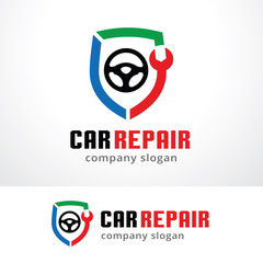 Car Repair Logo Template Design Vector, Emblem, Design Concept, Creative Symbol, Icon