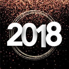 Black 2018 new year background.