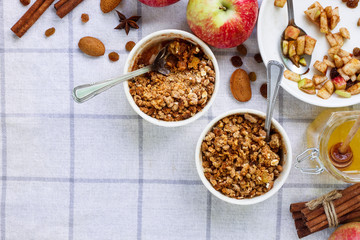 Healthy apple crumble