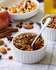 Healthy apple crumble