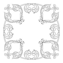 Classical baroque ornament vector 