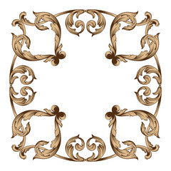 Classical baroque ornament vector 