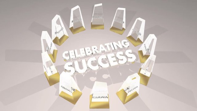 Celebrating Success Awards Ceremony Recognition 3d Animation