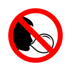 Sign no chewing gum. Vector illustration.