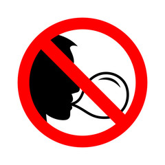 Sign no chewing gum. Vector illustration.