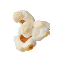 Popcorn on white background