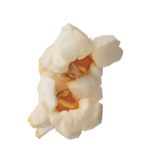 Popcorn on white background