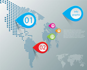 Abstract infographics number options template