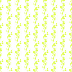 Fototapeta na wymiar Leaves seamless pattern background. Template for a business card, banner, poster, notebook, invitation with modern hand drawn leaves